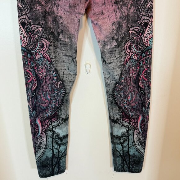 Boho Mandala Print High-Waisted Leggings | Size Small - Picture 7 of 11